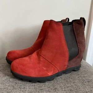 Sorel Joan of Arctic Wedge II Chelsea Carnelian Red 9 B
